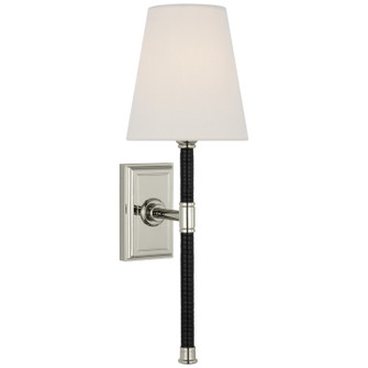 Basden LED Wall Sconce in Polished Nickel and Black Rattan (268|CHD 2083PN/BRT-L)