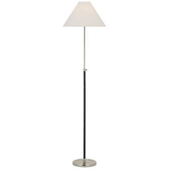 Basden LED Floor Lamp in Polished Nickel and Black Rattan (268|CHA 9081PN/BRT-L)