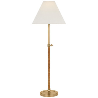 Basden LED Buffet Lamp in Antique-Burnished Brass and Natural Rattan (268|CHA 8081AB/NRT-L)