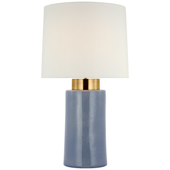 Xian LED Table Lamp in Polar Blue Crackle and Soft Brass (268|BBL 3638PBC/SB-L)