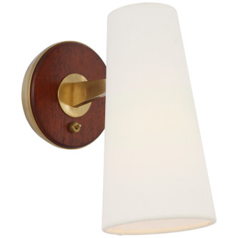 Olina LED Wall Sconce in Hand-Rubbed Antique Brass and Mahogany (268|ARN 2345HAB/MHG-L)