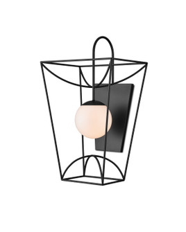 Rochefort Collection One Light Wall Sconce in Black/White (142|5500-0046)