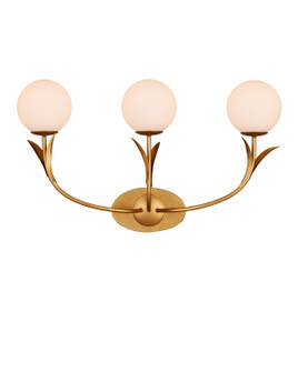 Rossville Three Light Wall Sconce in Contemporary Gold Leaf/Frosted White (142|5000-0261)
