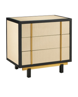 Nightstand in Ivory/Black/Brushed Brass/Natural/Dusty Blue/Clear (142|3000-0301)