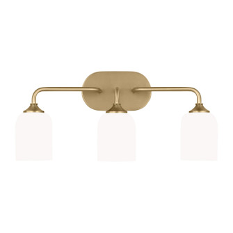 Emile Three Light Vanity in Satin Brass (1|GLV1023EN3/SB)