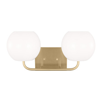Rory Two Light Vanity in Satin Brass (1|GLV1012EN3/SB)