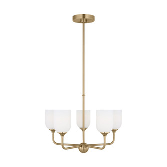 Emile Five Light Chandelier in Satin Brass (1|GLC1085EN3/SB)