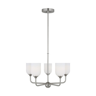 Emile Five Light Chandelier in Brushed Steel (1|GLC1085EN3/BS)