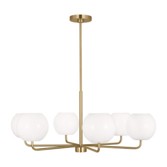 Rory Six Light Chandelier in Satin Brass (1|GLC1066EN3/SB)