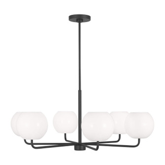 Rory Six Light Chandelier in Midnight Black (1|GLC1066EN3/MBK)