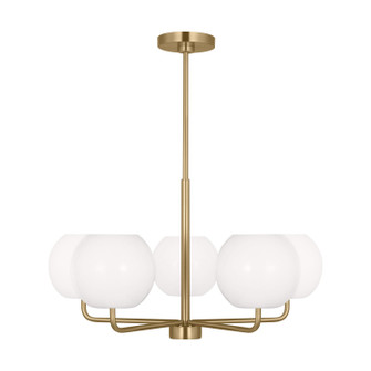 Rory Five Light Chandelier in Satin Brass (1|GLC1055EN3/SB)