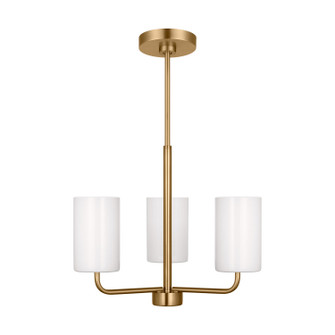 Rhett Three Light Chandelier in Satin Brass (1|GLC1003EN3/SB)