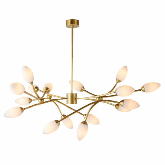Ember 16 Light Chandelier in Antique Brass/Matte Swirl (314|DLC22)