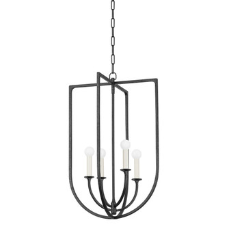 Kael Four Light Lantern in Black Iron (67|F3218-BI)