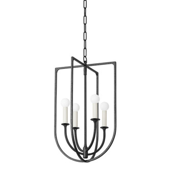 Kael Four Light Lantern in Black Iron (67|F3214-BI)