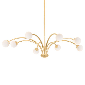 Orinda Eight Light Chandelier in Vintage Gold Leaf (67|F2654-VGL)