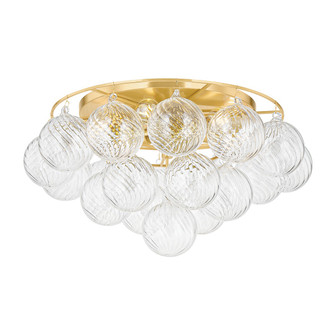 Mimi Six Light Flush Mount in Aged Brass (428|H711506A-AGB)