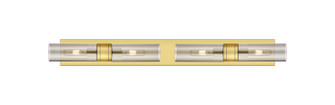 Downtown Urban Four Light Bath Vanity in Satin Gold (405|617S-4W-SG-G617-8SM)
