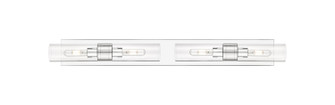 Downtown Urban Four Light Bath Vanity in Polished Chrome (405|617S-4W-PC-G617-8CL)