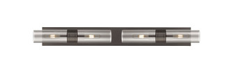 Downtown Urban Four Light Bath Vanity in Oil Rubbed Bronze (405|617S-4W-OB-G617-8SM)