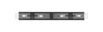 Downtown Urban Four Light Bath Vanity in Matte Black (405|617S-4W-BK-G617-8SDY)