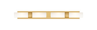 Downtown Urban Four Light Bath Vanity in Brushed Brass (405|617S-4W-BB-G617-8WH)