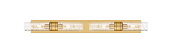 Downtown Urban Four Light Bath Vanity in Brushed Brass (405|617S-4W-BB-G617-8DE)