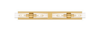 Downtown Urban Four Light Bath Vanity in Brushed Brass (405|617S-4W-BB-G617-8CL)