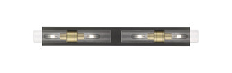 Downtown Urban Four Light Bath Vanity in Black Antique Brass (405|617S-4W-BAB-G617-8SDY)