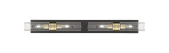 Downtown Urban Four Light Bath Vanity in Black Antique Brass (405|617S-4W-BAB-G617-8SCL)