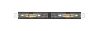 Downtown Urban Four Light Bath Vanity in Black Antique Brass (405|617S-4W-BAB-G617-8DE)