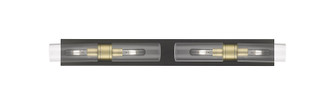Downtown Urban Four Light Bath Vanity in Black Antique Brass (405|617S-4W-BAB-G617-8CL)