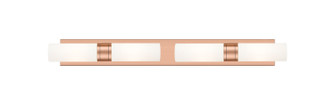 Downtown Urban Four Light Bath Vanity in Antique Copper (405|617S-4W-AC-G617-8WH)