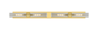 Downtown Urban Four Light Bath Vanity in Satin Gold (405|617L-4W-SG-G617-11SM)