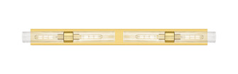 Downtown Urban Four Light Bath Vanity in Satin Gold (405|617L-4W-SG-G617-11SDY)