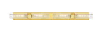 Downtown Urban Four Light Bath Vanity in Satin Gold (405|617L-4W-SG-G617-11SCL)