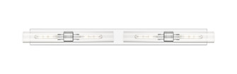 Downtown Urban Four Light Bath Vanity in Polished Chrome (405|617L-4W-PC-G617-11CL)