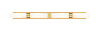 Downtown Urban Four Light Bath Vanity in Brushed Brass (405|617L-4W-BB-G617-11WH)