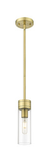 Downtown Urban One Light Mini Pendant in Antique Brass (405|617-1S-AB-G617-8CL)