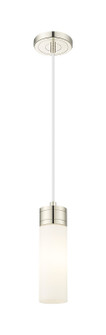 Downtown Urban One Light Mini Pendant in Polished Nickel (405|617-1P-PN-G617-8WH)