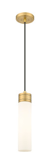 Downtown Urban One Light Mini Pendant in Brushed Brass (405|617-1P-BB-G617-11WH)