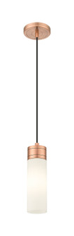 Downtown Urban One Light Mini Pendant in Antique Copper (405|617-1P-AC-G617-8SWH)