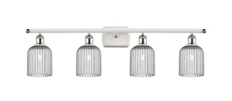 Ballston Four Light Bath Vanity in White Polished Chrome (405|516-4W-WPC-G559-5SM)