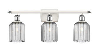 Ballston Three Light Bath Vanity in White Polished Chrome (405|516-3W-WPC-G559-5SM)