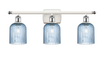 Ballston Three Light Bath Vanity in White Polished Chrome (405|516-3W-WPC-G559-5BL)