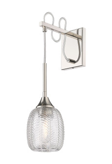 Downtown Urban One Light Wall Sconce in Polished Nickel (405|323-1W-PN-G323-5CL)