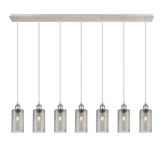 Downtown Urban Seven Light Linear Pendant in Polished Nickel (405|127B-7P-PN-G434-7SM)