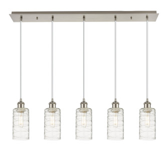 Downtown Urban Five Light Linear Pendant in Brushed Satin Nickel (405|125B-5P-SN-G434-7DE)
