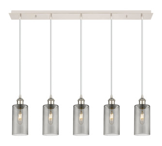 Downtown Urban Five Light Linear Pendant in Polished Nickel (405|125B-5P-PN-G434-7SM)
