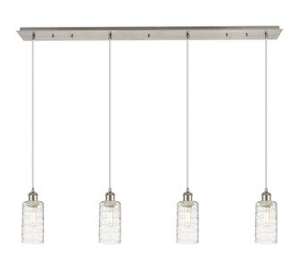 Downtown Urban Four Light Linear Pendant in Brushed Satin Nickel (405|124B-4P-SN-G434-7DE)